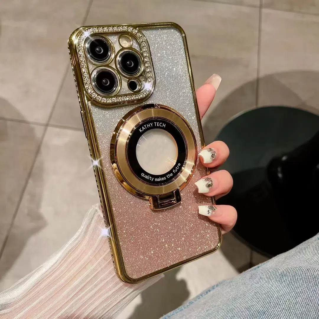 🎁💝2024 New Arrivals- Glitter Diamond Magnetic Ring Holder Case for iPhone