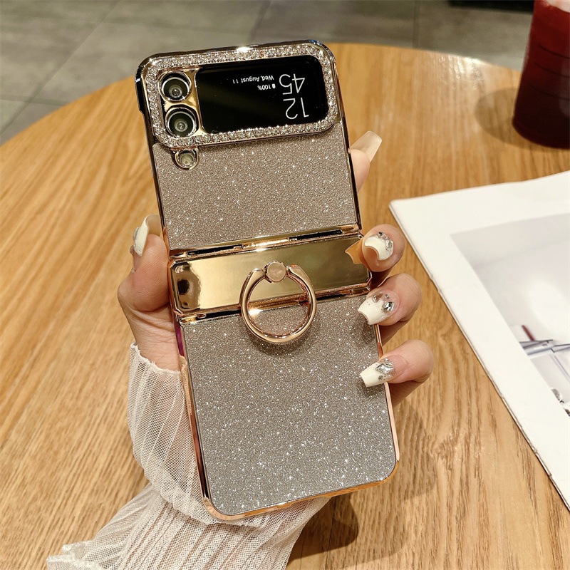Luxury Glitter Diamond Bracket Case for Samsung Galaxy Z Flip4/3