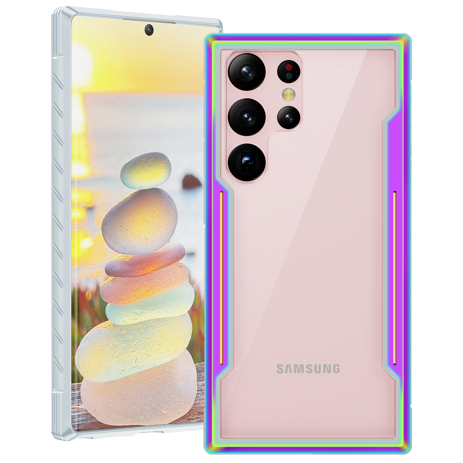 Metal Anodized Aluminum Frame Flexible Phone Case For Samsung Galaxy S24 Ultra