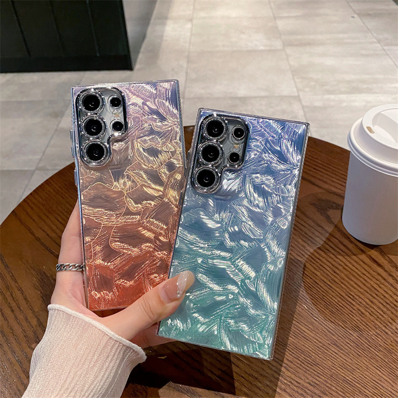 Gradient Color Water Ripple Phone Case For Samsung Galaxy S24 Ultra S23 S22 Plus