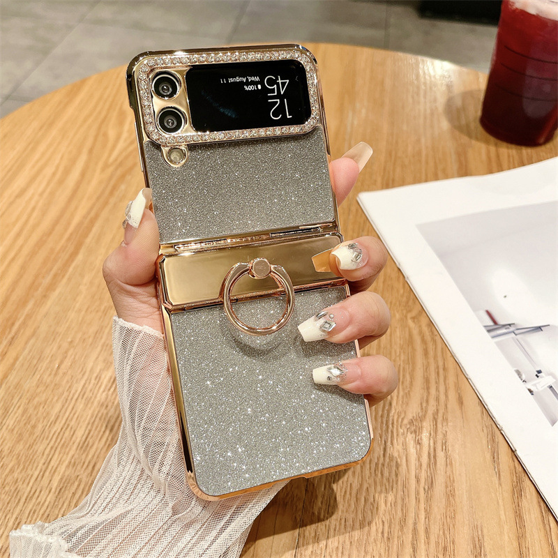 Luxury Glitter Diamond Bracket Case for Samsung Galaxy Z Flip4/3