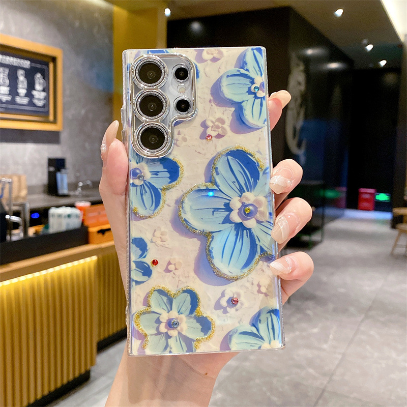 Oil Painting Flower Case For Samsung Galaxy S24 Ultra Plus 