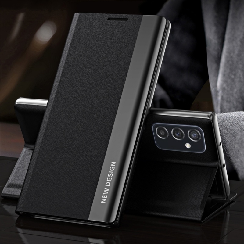 2024 The 4th Generation Side Window Magnetic Plating Bracket Flip Phone Case For Samsung Galaxy A54/A34/A24