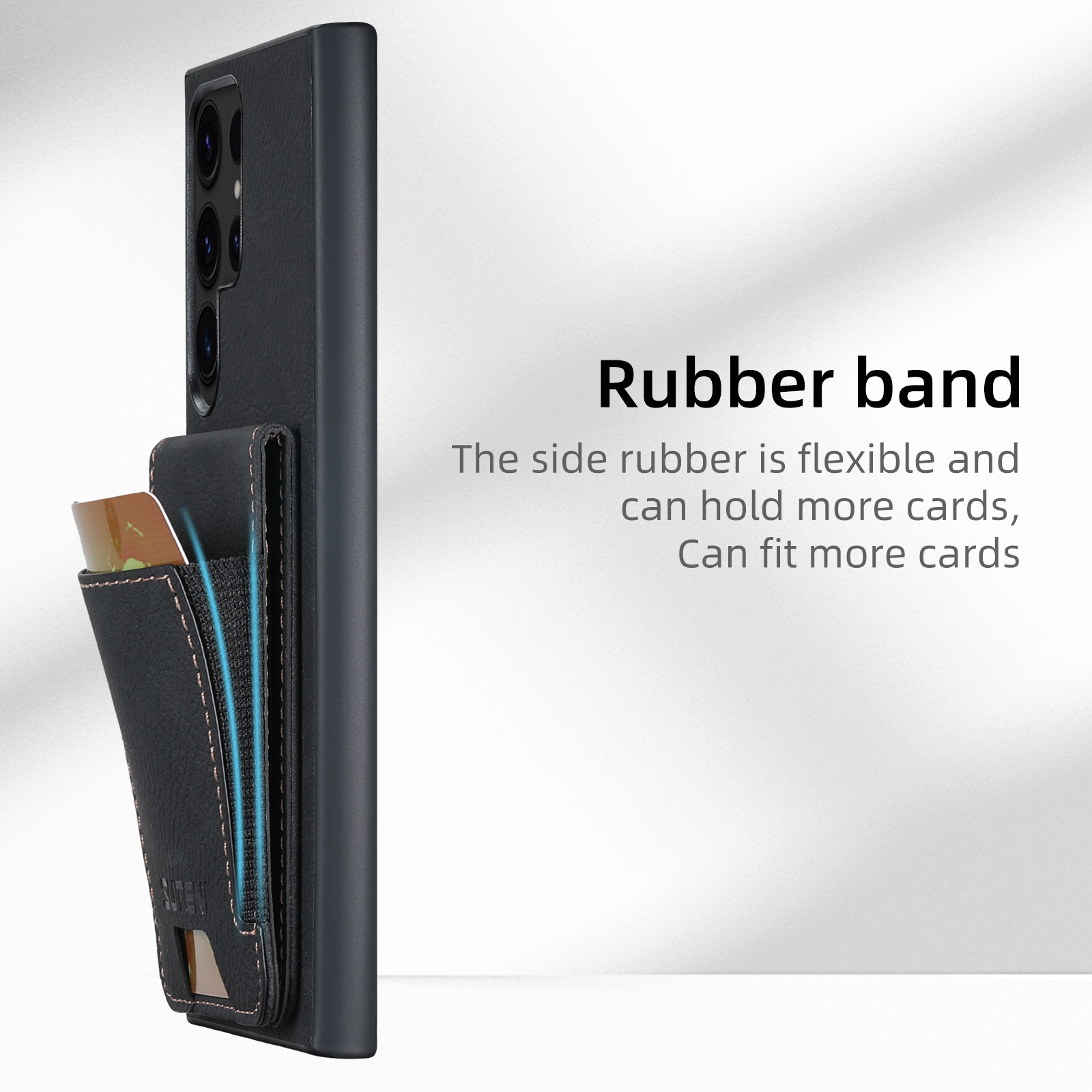 2024 New Luxury  Lychee Pattern  Phone Case With Card Slot For Samsung Galaxy S24 Ultra