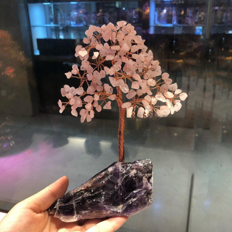  Natural 7 Chakra Crystal Copper Money Tree