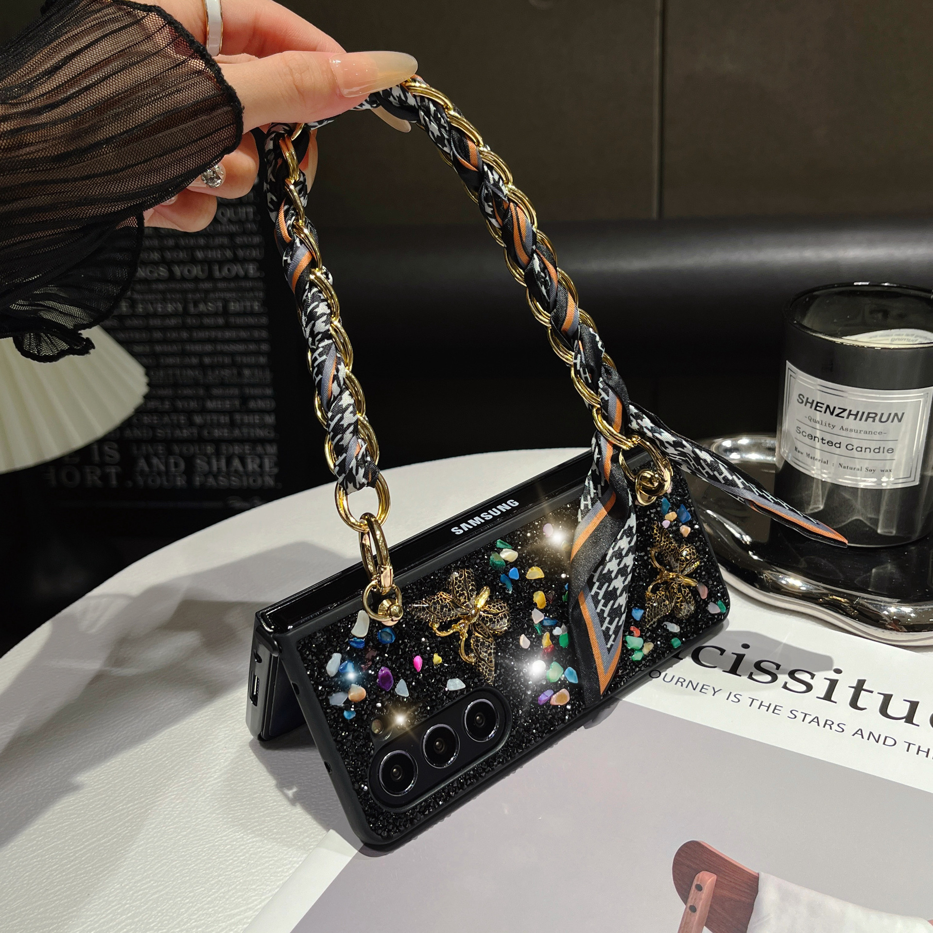 Luxury Butterfly Diamond Case For Samsung Galaxy Z Fold  Series