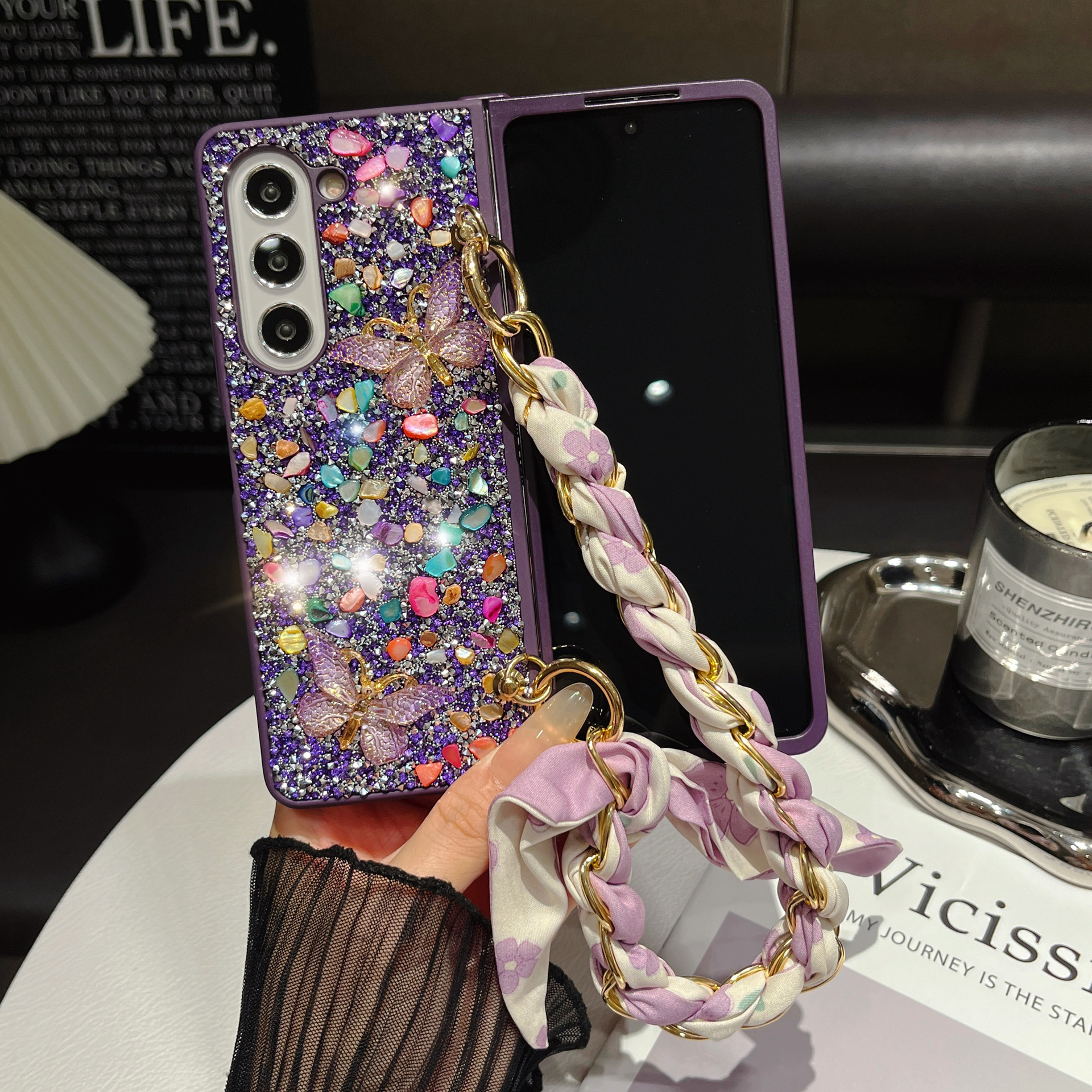Luxury Butterfly Diamond Case For Samsung Galaxy Z Fold  Series