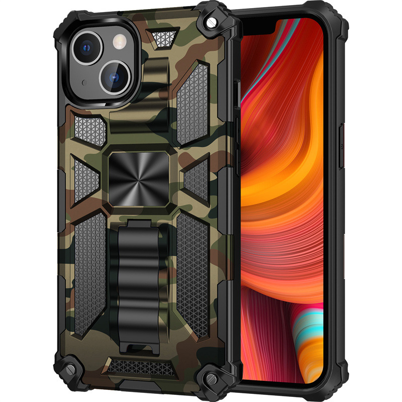 Military Camouflage Rugged Armor Shockproof Phone Case For iPhone Series
