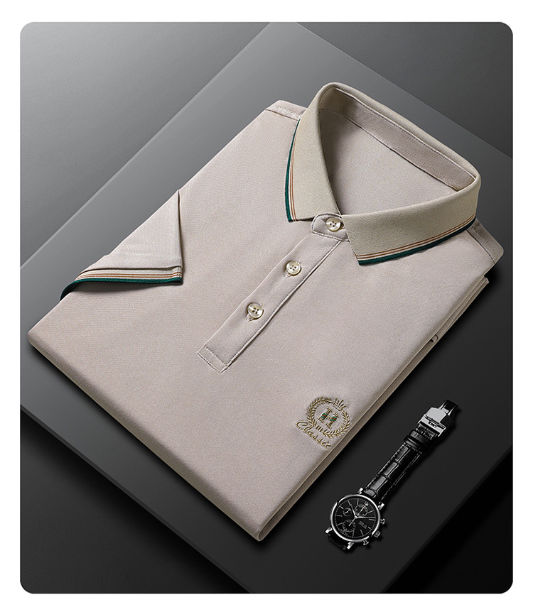 Summer business casual lapel short sleeve T-shirt