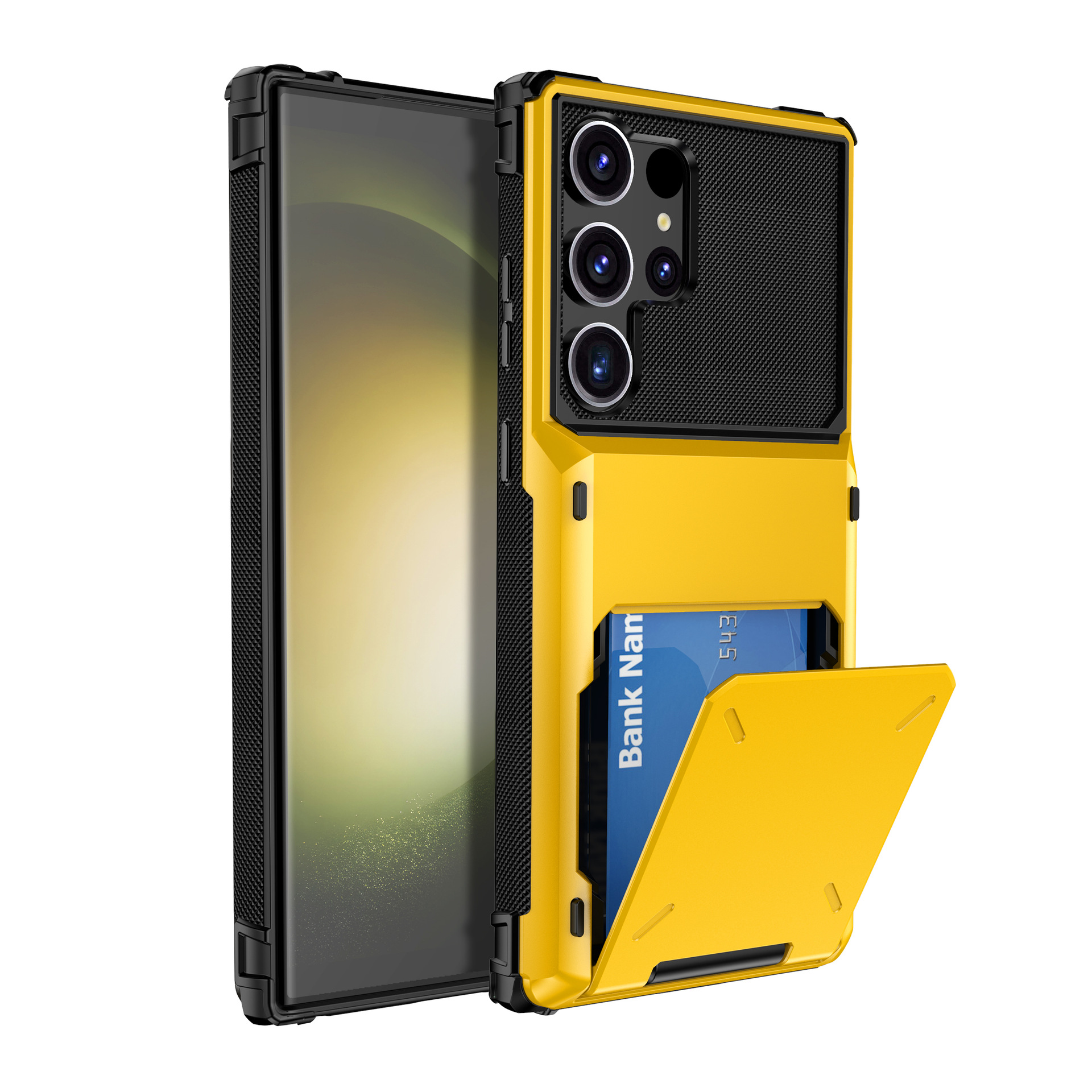 2024 Business Armor Card Slot Flip Hidden Pocket Case For Samsung Galaxy S24 Ultra /Plus 