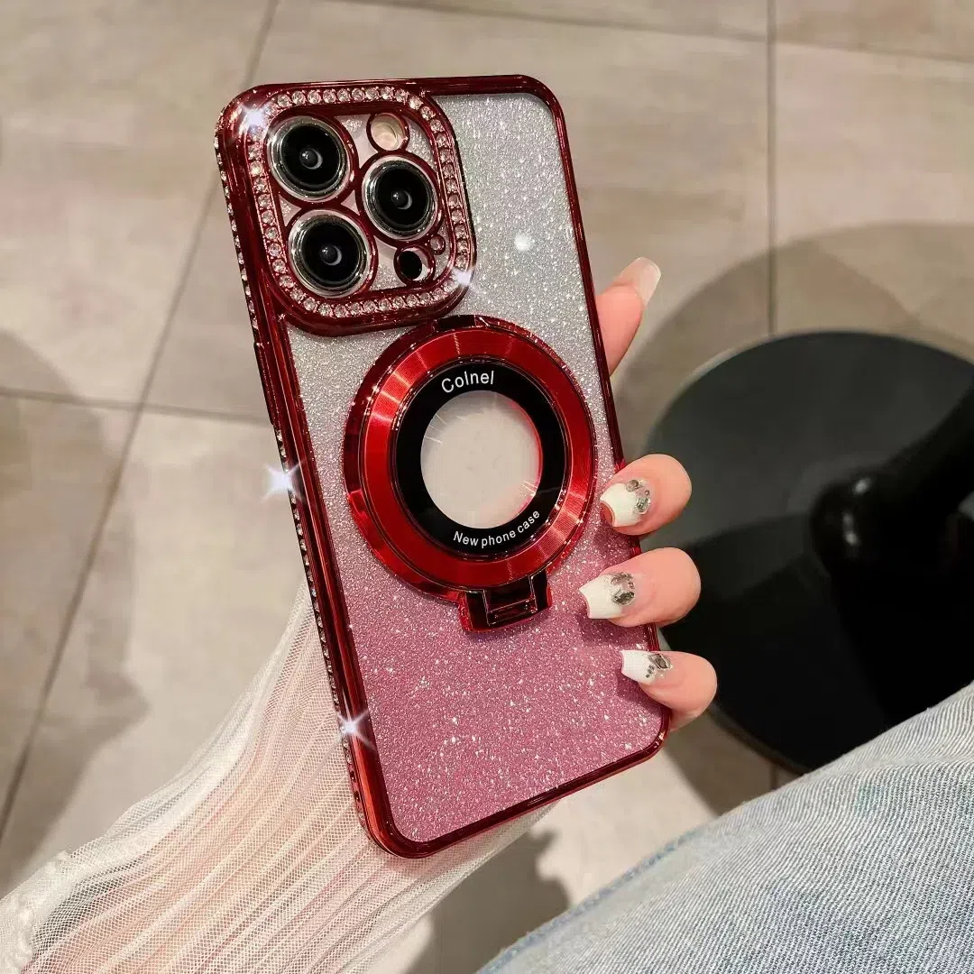 🎁💝2024 New Arrivals- Glitter Diamond Magnetic Ring Holder Case for iPhone