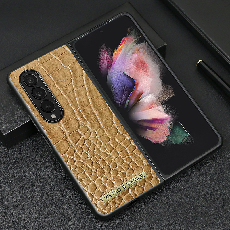 Retro Business Leather Mobile Phone Case for Samsung Galaxy Z Fold 5 4 3