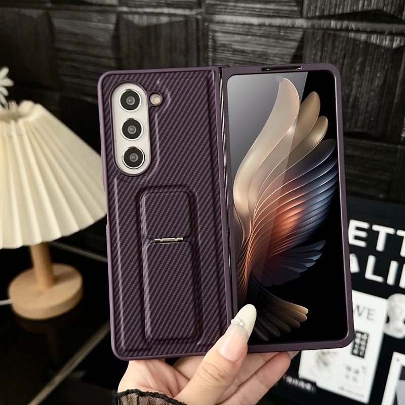 Luxury Business Man Stand Holder Phone Case For Samsung Galaxy Z Fold 6 5 4 3 