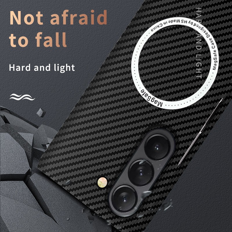 Ultra-thin Carbon Fiber Style Magnetic Case for Samsung Galaxy Z Fold 5