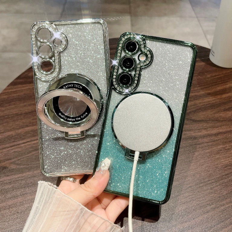  Luxury Gradient litter Magnetic Ring Stand Case For Samsung Galaxy A15/A25/A35/A55