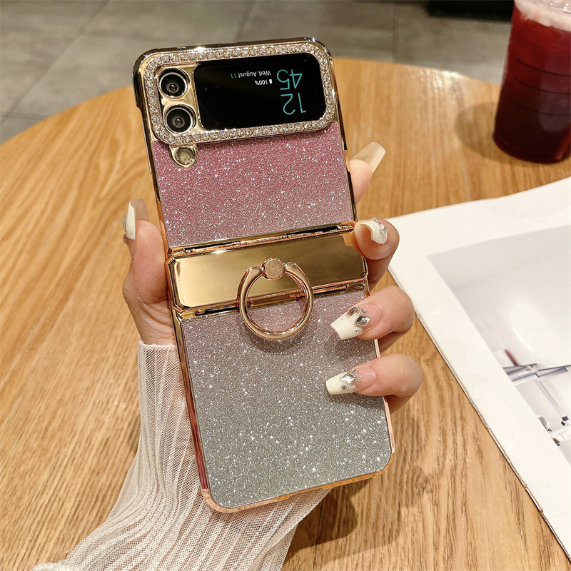 Luxury Glitter Diamond Bracket Case for Samsung Galaxy Z Flip4/3