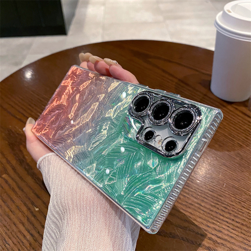 Gradient Color Water Ripple Phone Case For Samsung Galaxy S24 Ultra S23 S22 Plus