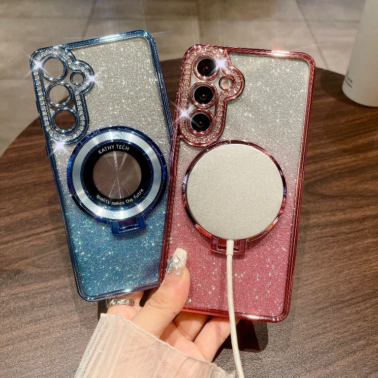 Luxury Gradient litter Magnetic Ring Stand Case For Samsung Galaxy A15/A25/A35/A55