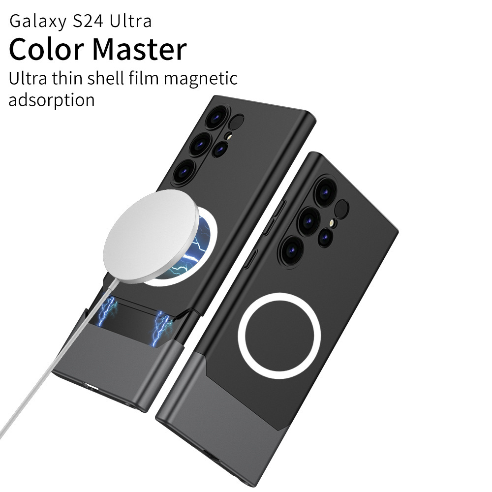 Luxurious Skin-like Color Matching Magnetic Case With Mortise And Tenon For Samsung Galaxy S24 Ultra