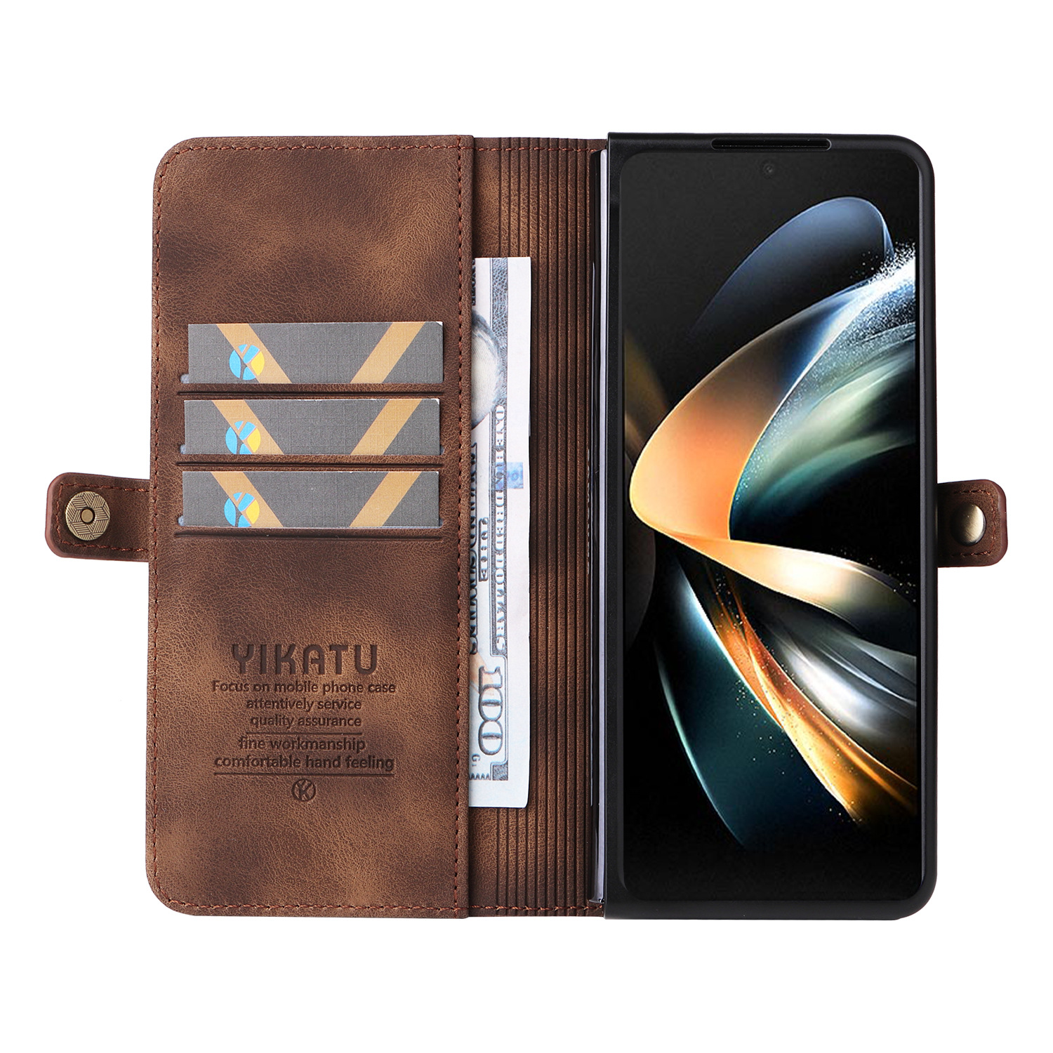 Leather Wallet Card Holder Slots Screen Protect Phone Case For Samsung Galaxy Z Fold 6/5/4/3
