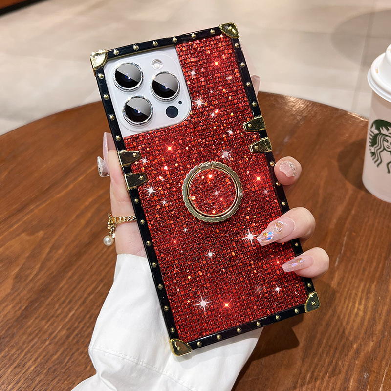 Glitter Stand Phone Case For iphone 16/15/14/13/12/11 Series