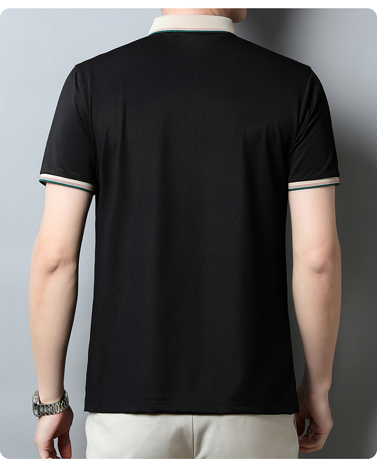 Summer business casual lapel short sleeve T-shirt