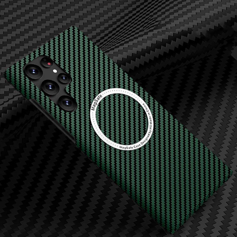 Ultra-thin Carbon Fiber Style Magnetic Case for Samsung Galaxy S24 Ultra/Plus 