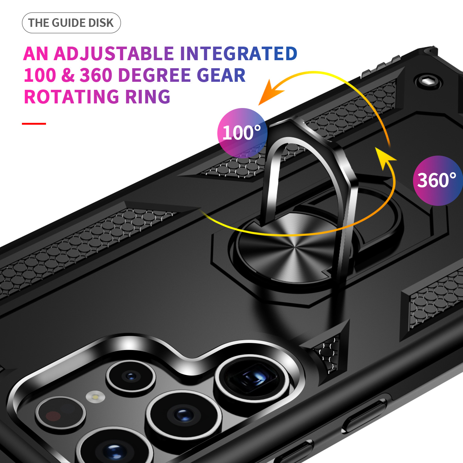 2024 New Generation Armor Case With Ring Stand For Samsung Galaxy S24 Ultra
