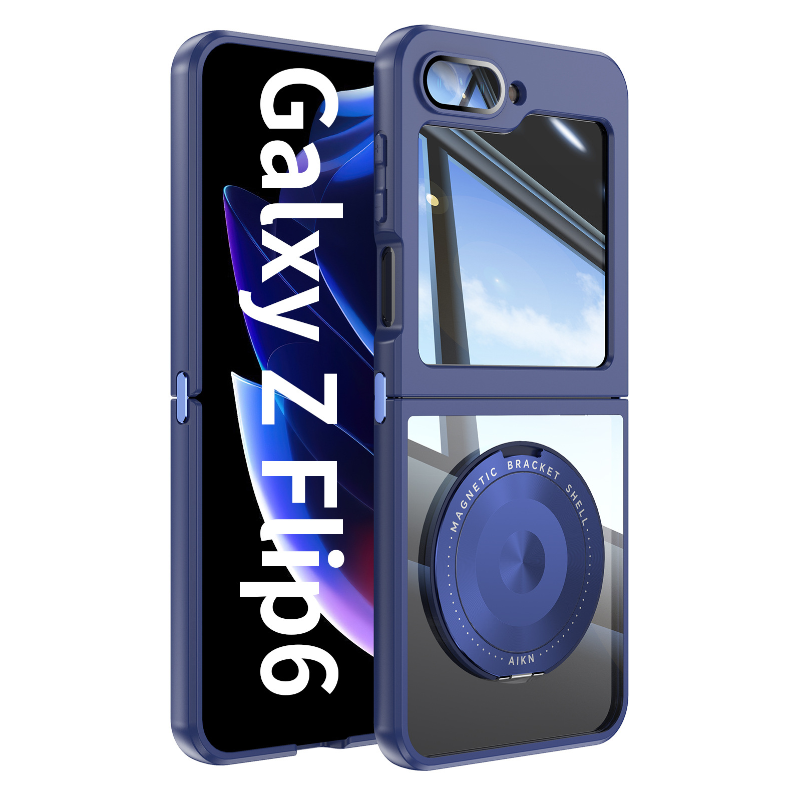 Luxury Metal Magnetic Bracket Case for Samsung Galaxy Z Flip 6 5
