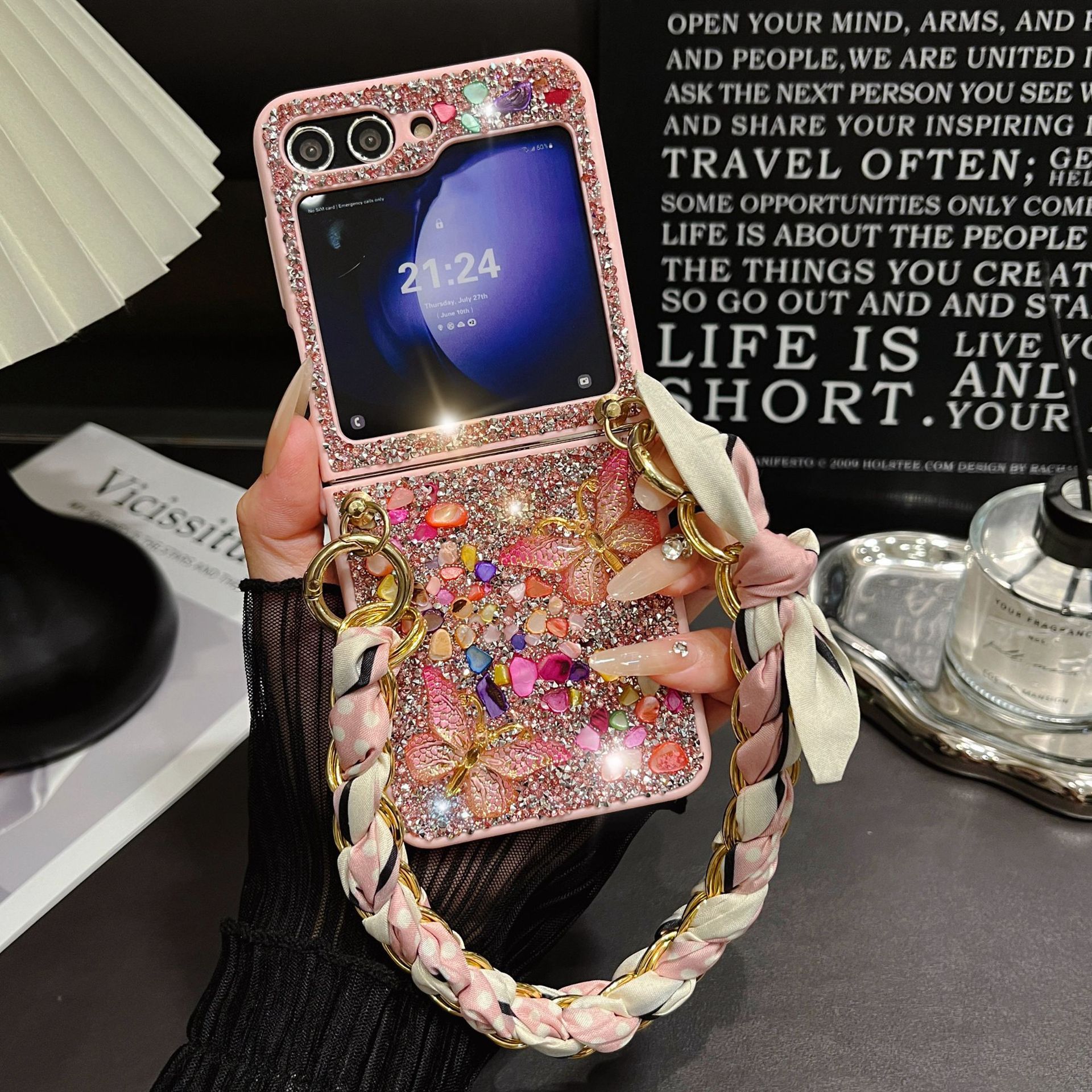 Luxury Butterfly Diamond Case For Samsung Galaxy Z Flip Series