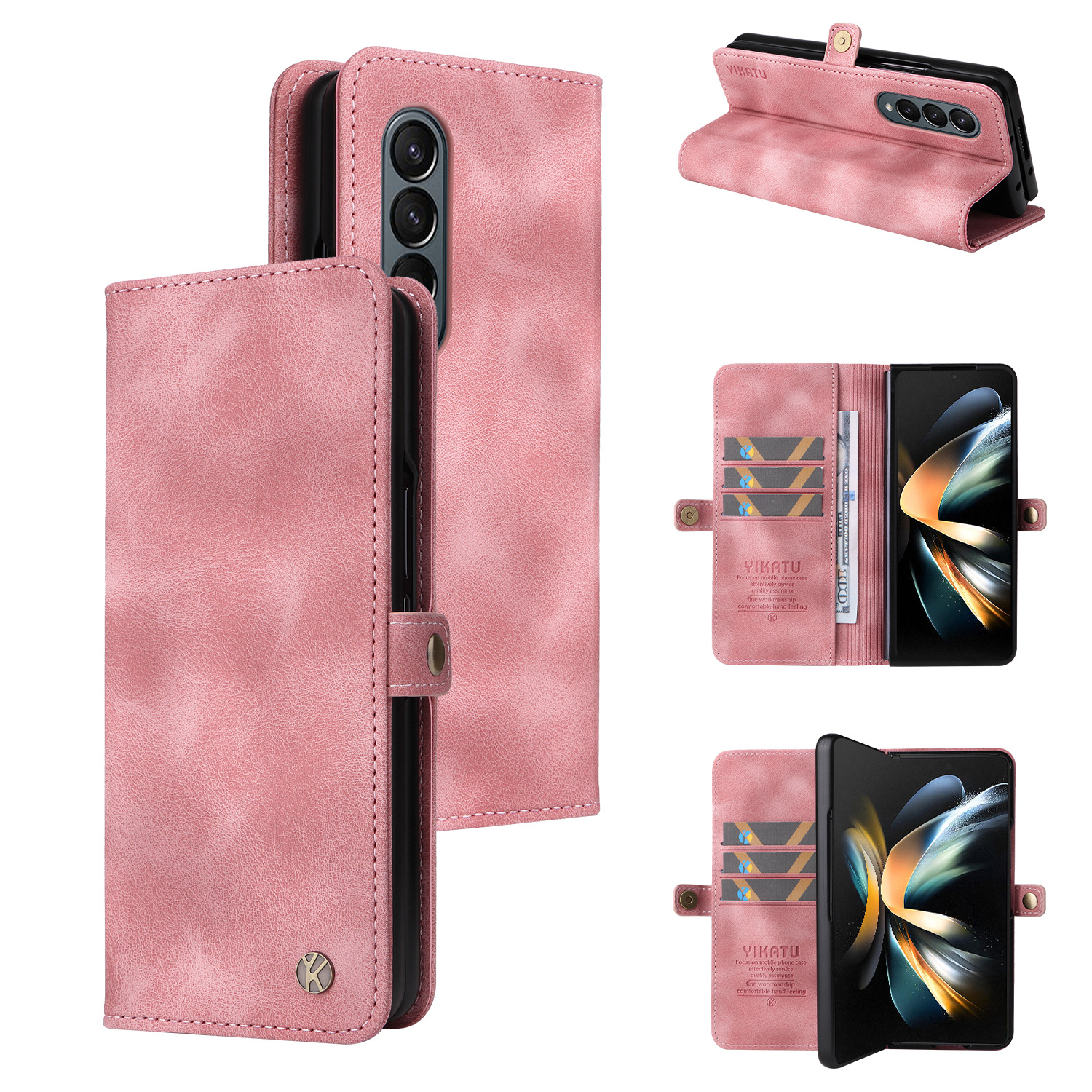 Leather Wallet Card Holder Slots Screen Protect Phone Case For Samsung Galaxy Z Fold 6/5/4/3
