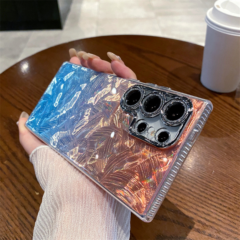 Gradient Color Water Ripple Phone Case For Samsung Galaxy S24 Ultra S23 S22 Plus