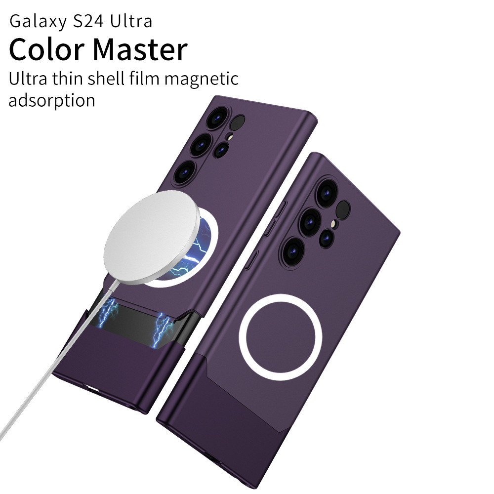 Luxurious Skin-like Color Matching Magnetic Case With Mortise And Tenon For Samsung Galaxy S24 Ultra