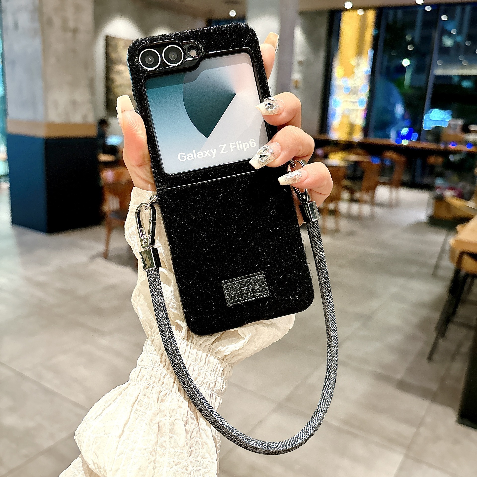 Winter Plush Side Buckle + Hand Rope for Samsung Galaxy Z Flip 6/5/4/3