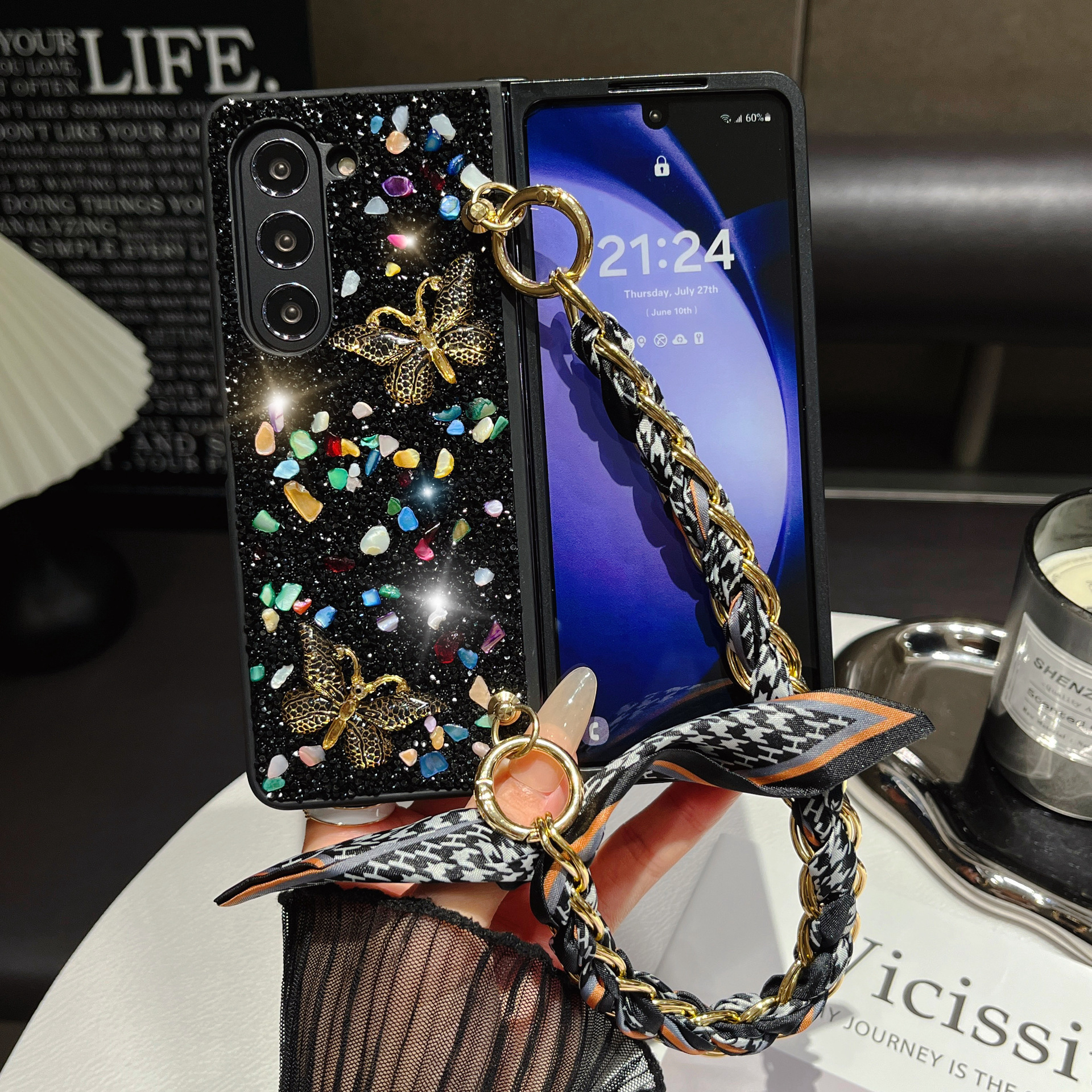 Luxury Butterfly Diamond Case For Samsung Galaxy Z Fold  Series