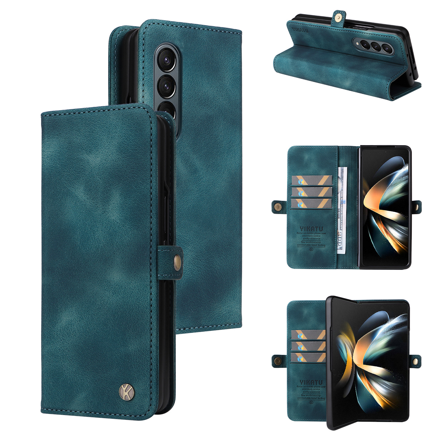 Leather Wallet Card Holder Slots Screen Protect Phone Case For Samsung Galaxy Z Fold 6/5/4/3