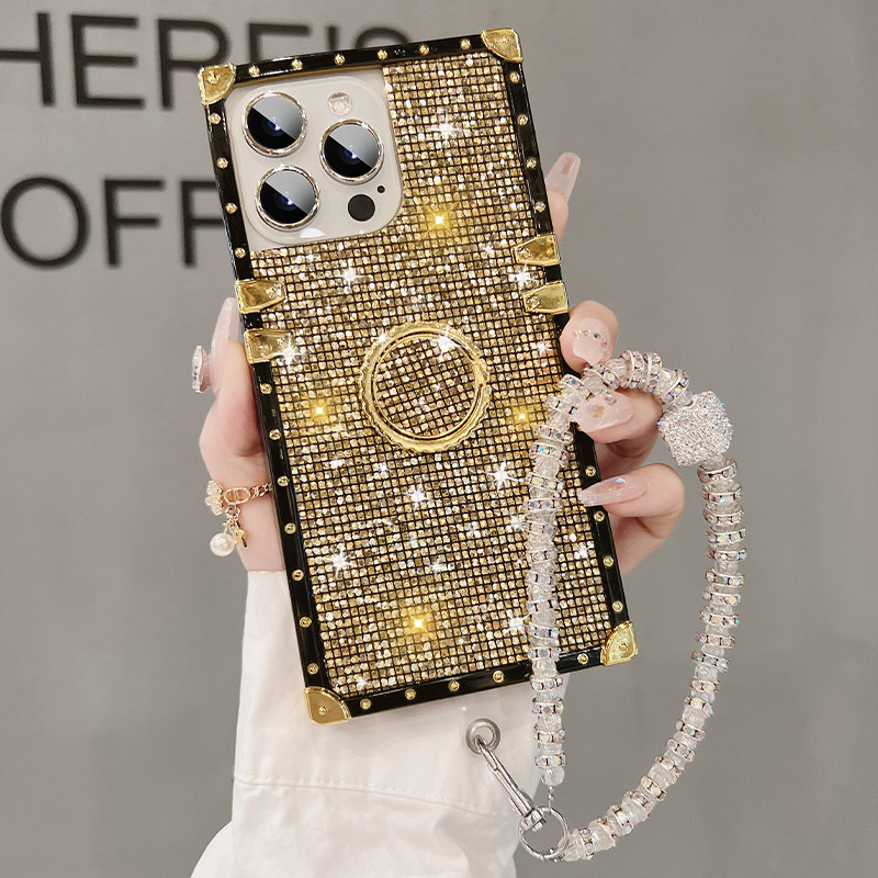 Glitter Stand Phone Case For iphone 16/15/14/13/12/11 Series