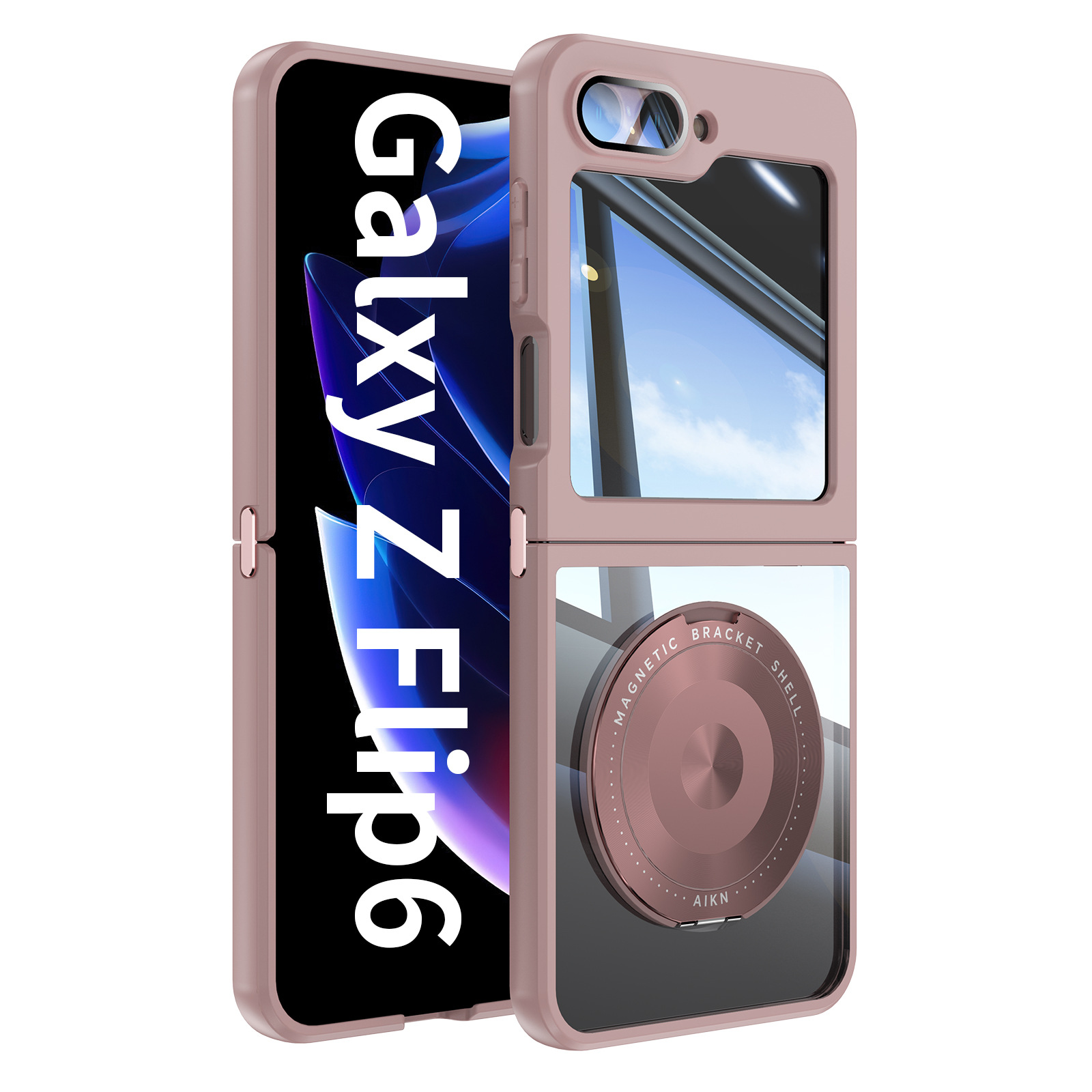 Luxury Metal Magnetic Bracket Case for Samsung Galaxy Z Flip 6 5