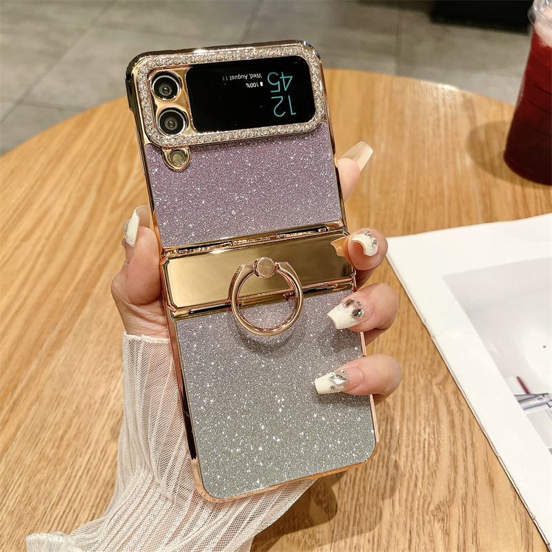 Luxury Glitter Diamond Bracket Case for Samsung Galaxy Z Flip4/3