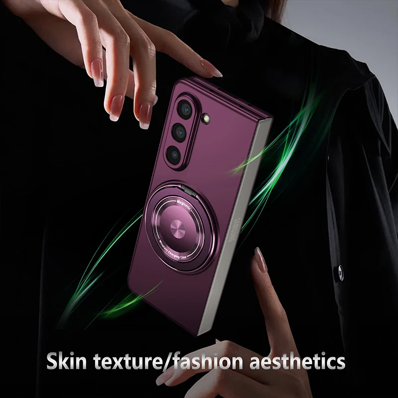 Magnetic  Armor Shockproof 360 Rotatable Ring Car Holder Camera Protector Case For Samsung Galaxy Z Fold Series