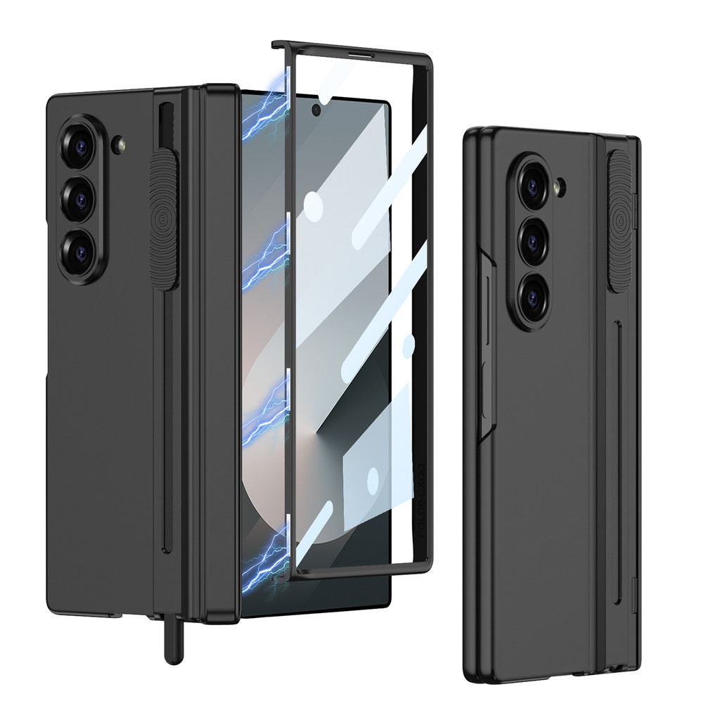 Magnetic Hinge Phone Case For Samsung Galaxy Z Fold 6 Wth Stylus Pen+Glass