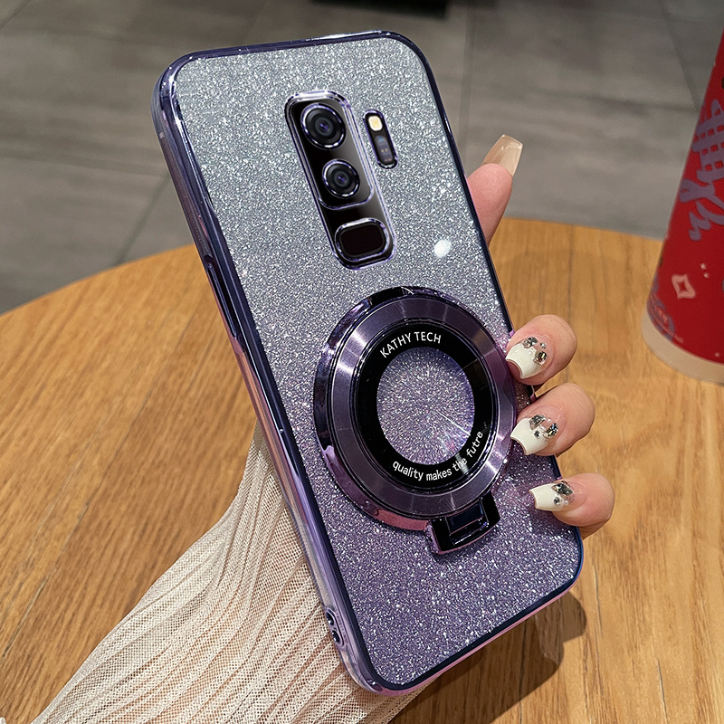 Luxury Glitter Plating Magnetic Holder Phone Case For Samsung Galaxy S9/S8 Plus