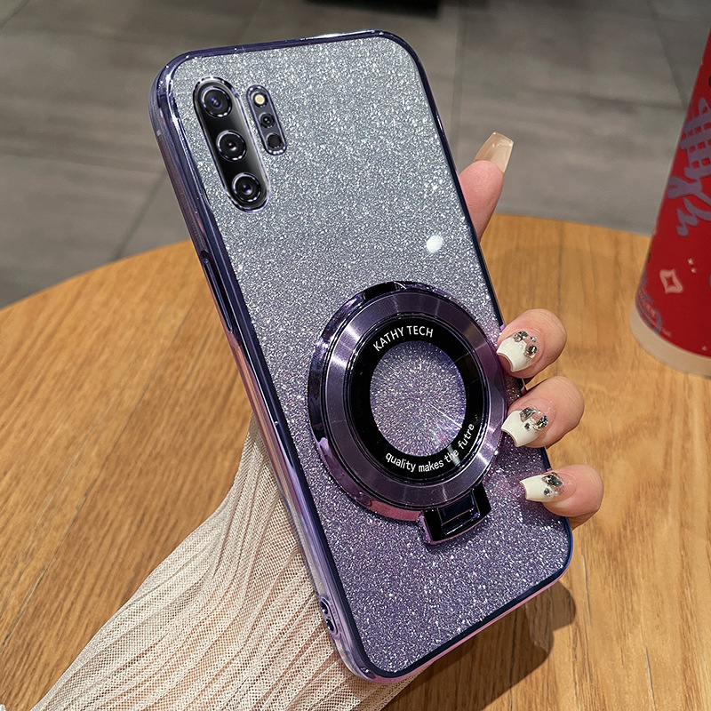 Luxury Glitter Plating Magnetic Holder Phone Case For Samsung Galaxy Note10/Plus