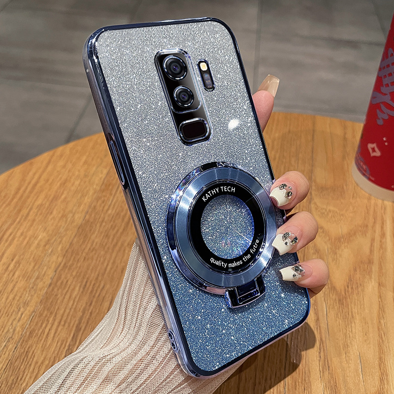 Luxury Glitter Plating Magnetic Holder Phone Case For Samsung Galaxy S9/S8 Plus