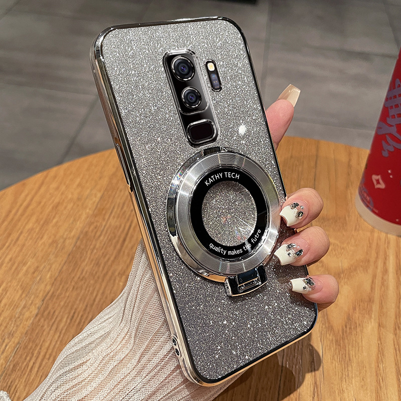 Luxury Glitter Plating Magnetic Holder Phone Case For Samsung Galaxy S9/S8 Plus