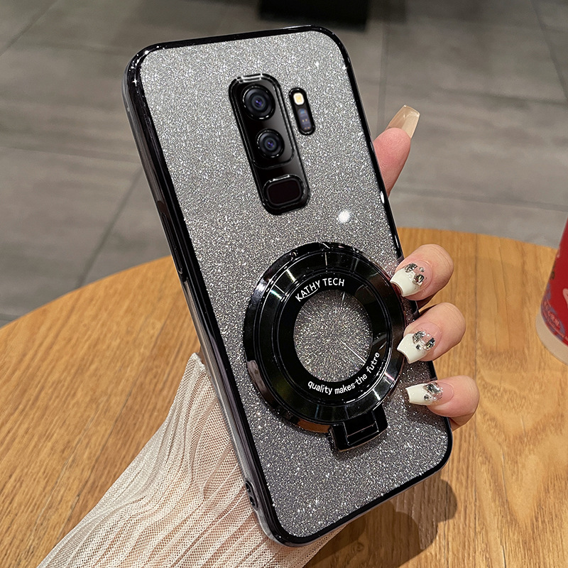 Luxury Glitter Plating Magnetic Holder Phone Case For Samsung Galaxy S9/S8 Plus