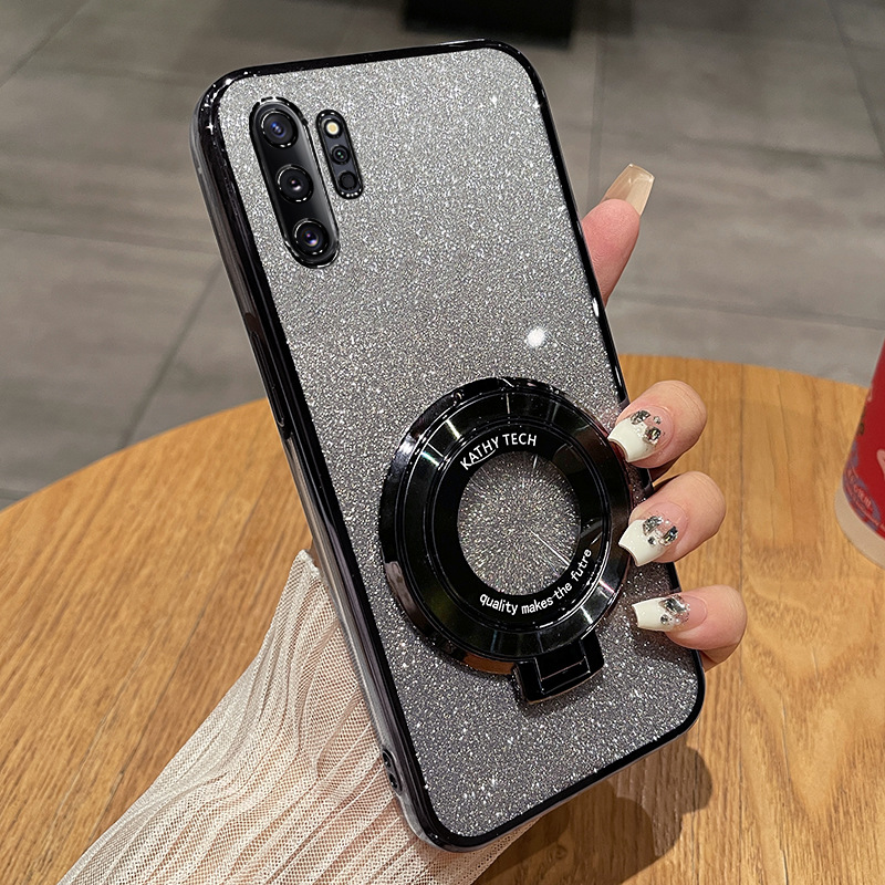 Luxury Glitter Plating Magnetic Holder Phone Case For Samsung Galaxy Note10/Plus