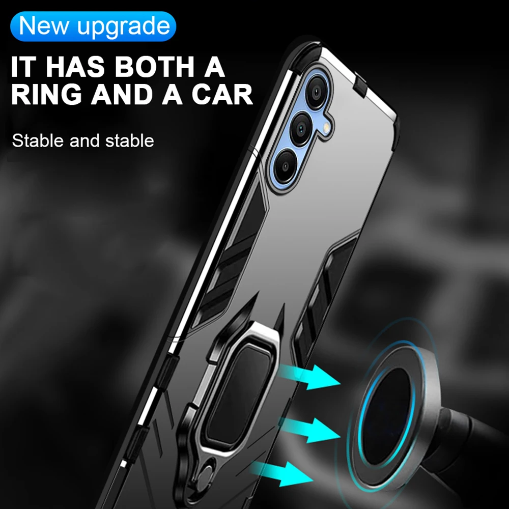 Shockproof Armor Case With Magnetic Ring Holder For Samsung Galaxy A55 A35 A25 A15 