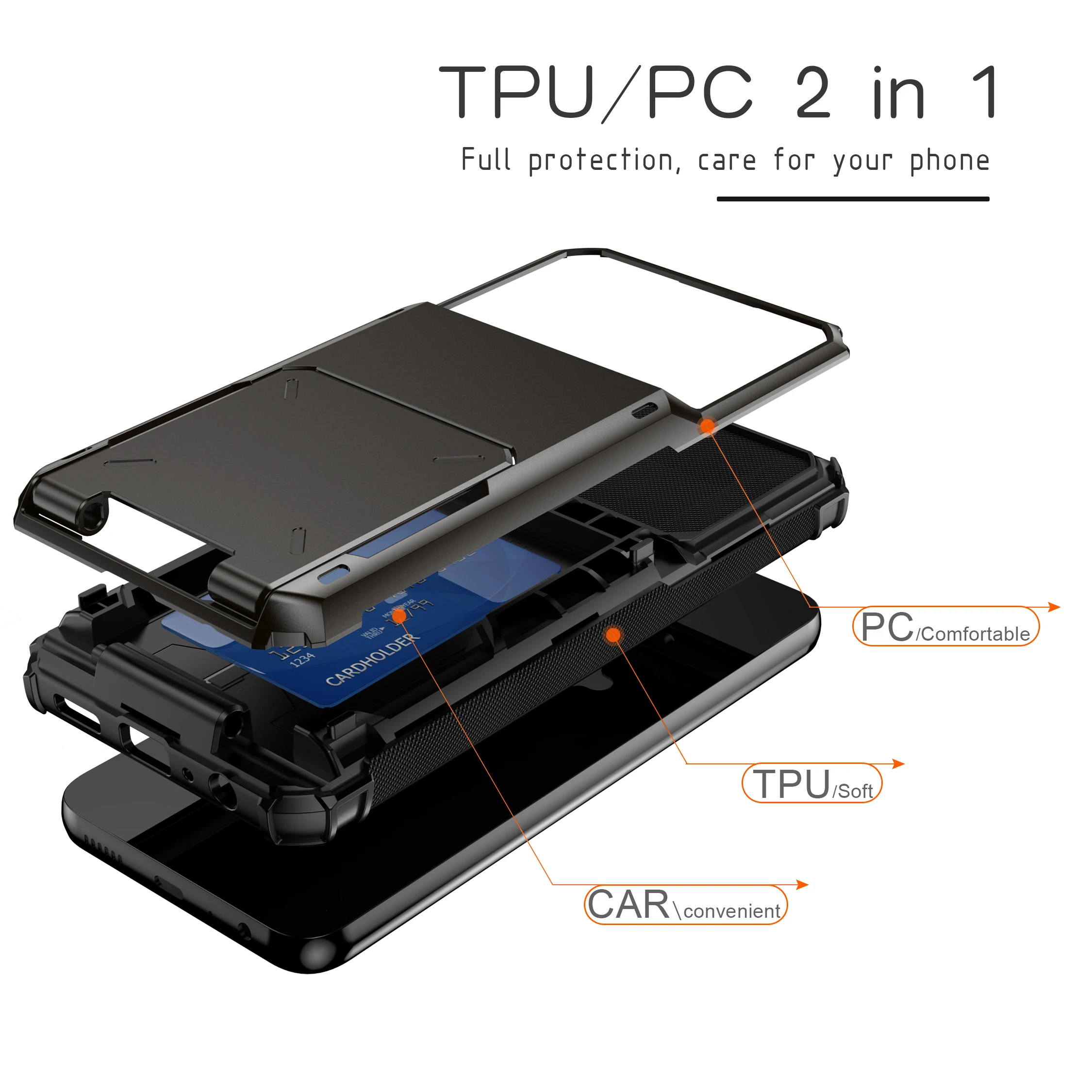 2024 Business Armor Card Slot Flip Hidden Pocket Case For Samsung Galaxy S23FE