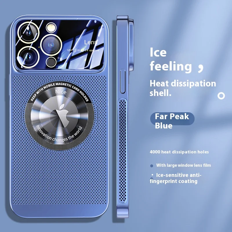 Luxury Electroplated Shockproof Magnetic Wireless Charging Cooling Phone Case For iPhone 15 Series